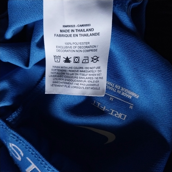 Nike Dry Attack Shorts Women Size M Blue Black Athletic Track Gym Workout Shorts - Picture 10 of 11